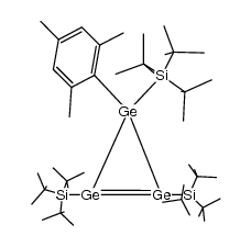 1,2,3-tris(tri-tert-butylsilyl)-3-mesitylcyclotrigermene结构式