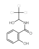 Benzamide,2-hydroxy-N-(2,2,2-trichloro-1-hydroxyethyl)- structure