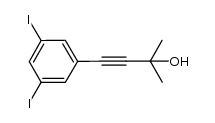 1-(3,5-diiodophenyl)-1-butyn-3-methyl-3-ol结构式