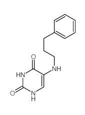 2,4(1H,3H)-Pyrimidinedione,5-[(3-phenylpropyl)amino]-结构式