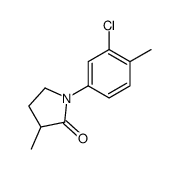 1-(3-chloro-4-methyl-phenyl)-3-methyl-pyrrolidin-2-one结构式