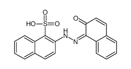 2-[2-(2-oxonaphthalen-1-ylidene)hydrazinyl]naphthalene-1-sulfonic acid Structure