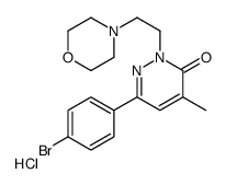 3(2H)-Pyridazinone, 6-(p-bromophenyl)-4-methyl-2-(2-morpholinoethyl)-,hydrochloride Structure