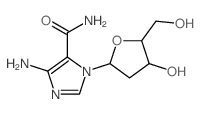 1H-Imidazole-5-carboxamide,4-amino-1-(2-deoxy-b-D-erythro-pentofuranosyl)- Structure