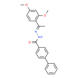 N'-[1-(2,4-dimethoxyphenyl)ethylidene]-4-biphenylcarbohydrazide结构式