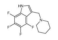 4,5,6,7-tetrafluoro-3-(piperidin-1-ylmethyl)-1H-indole结构式