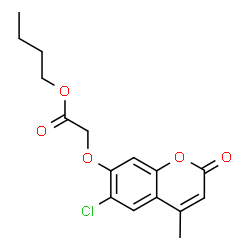 butyl 2-((6-chloro-4-methyl-2-oxo-2H-chromen-7-yl)oxy)acetate Structure