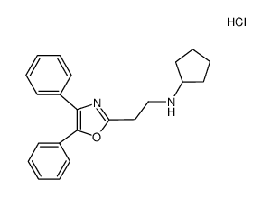 cyclopentyl-[2-(4,5-diphenyl-oxazol-2-yl)-ethyl]-amine, monohydrochloride Structure