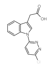 2-[1-(6-CHLORO-3-PYRIDAZINYL)-1H-INDOL-3-YL]ACETIC ACID结构式