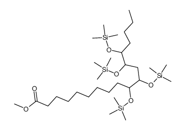 10,11,13,14-Tetrakis[(trimethylsilyl)oxy]octadecanoic acid methyl ester structure