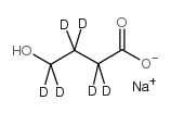 sodium,2,2,3,3,4,4-hexadeuterio-4-hydroxybutanoate结构式