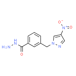 3-(4-NITRO-PYRAZOL-1-YLMETHYL)-BENZOIC ACID HYDRAZIDE结构式