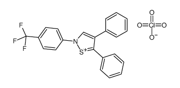 4,5-diphenyl-2-[4-(trifluoromethyl)phenyl]-1,2-thiazol-2-ium,perchlorate Structure
