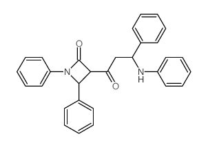 2-Azetidinone,3-[1-oxo-3-phenyl-3-(phenylamino)propyl]-1,4-diphenyl- structure