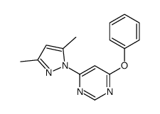 4-(3,5-Dimethyl-1H-pyrazol-1-yl)-6-phenoxypyrimidine结构式