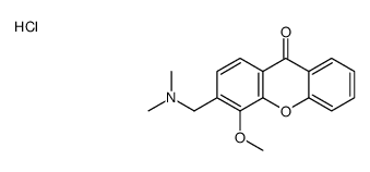 3-[(dimethylamino)methyl]-4-methoxyxanthen-9-one,hydrochloride结构式
