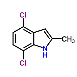 4,7-Dichloro-2-methyl-1H-indole结构式