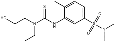 Benzenesulfonamide, 3-[[[ethyl(2-hydroxyethyl)amino]thioxomethyl]amino]-N,N,4-trimethyl-结构式