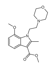 methyl 7-methoxy-2-methyl-1-(2-morpholinoethyl)-1H-indole-3-carboxylate Structure