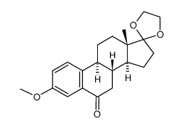 (8R,9S,13S,14S)-3-methoxy-13-methyl-8,9,11,12,13,14,15,16-octahydrospiro[cyclopenta[a]phenanthrene-17,2'-[1,3]dioxolan]-6(7H)-one结构式