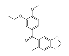 3-Ethoxy-4-methoxyphenyl(6-methyl-1,3-benzodioxol-5-yl) ketone结构式