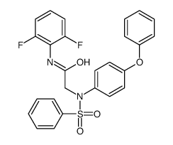 2-[N-(benzenesulfonyl)-4-phenoxyanilino]-N-(2,6-difluorophenyl)acetamide结构式