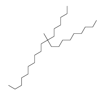 10-Hexyl-10-methylicosane structure