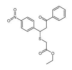 ethyl 2-[1-(4-nitrophenyl)-3-oxo-3-phenylpropyl]sulfanylacetate结构式
