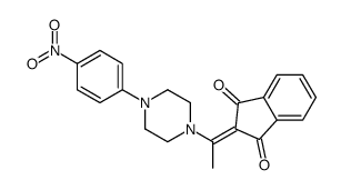 2-[1-[4-(4-nitrophenyl)piperazin-1-yl]ethylidene]indene-1,3-dione结构式