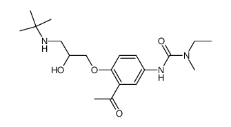 3-[3-Acetyl-4-(3-tert-butylamino-2-hydroxy-propoxy)-phenyl]-1-ethyl-1-methyl-urea Structure