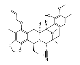 (6aS,7R,13S,14R,16R)-5-(allyloxy)-8-hydroxy-16-(hydroxymethyl)-9-methoxy-4,10,17-trimethyl-6,6a,7,13,14,16-hexahydro-12H-7,13-epiminobenzo[4,5]azocino[1,2-b][1,3]dioxolo[4,5-h]isoquinoline-14-carbonitrile Structure