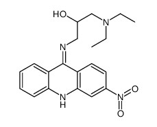 1-(diethylamino)-3-[(3-nitroacridin-9-yl)amino]propan-2-ol Structure