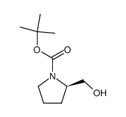 tert-butyl (2R)-2-(hydroxymethyl)-1-pyrrolidinecarboxylate结构式