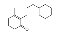 2-(3-cyclohexylpropyl)-3-methylcyclohex-2-en-1-one结构式