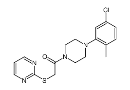 Piperazine, 1-(5-chloro-2-methylphenyl)-4-[(2-pyrimidinylthio)acetyl]- (9CI) picture