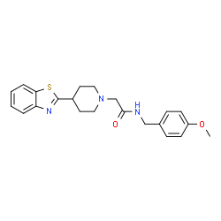 1-Piperidineacetamide,4-(2-benzothiazolyl)-N-[(4-methoxyphenyl)methyl]-(9CI)结构式