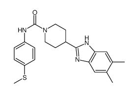 1-Piperidinecarboxamide,4-(5,6-dimethyl-1H-benzimidazol-2-yl)-N-[4-(methylthio)phenyl]-(9CI) Structure