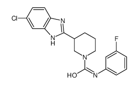 1-Piperidinecarboxamide,3-(5-chloro-1H-benzimidazol-2-yl)-N-(3-fluorophenyl)-(9CI) Structure
