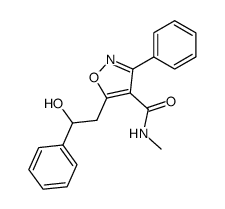 5-(2-hydroxy-2-phenyl-ethyl)-3-phenyl-isoxazole-4-carboxylic acid methylamide Structure