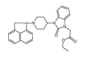 (R)-ETHYL 2-(3-(1-(1,2-DIHYDROACENAPHTHYLEN-1-YL)PIPERIDIN-4-YL)-2-OXO-2,3-DIHYDRO-1H-BENZO[D]IMIDAZOL-1-YL)ACETATE结构式