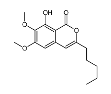 8-hydroxy-6,7-dimethoxy-3-pentylisochromen-1-one Structure