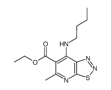 7-(Butylamino)-5-methyl [1,2,3]thiadiazolo [5,4-b]pyridine-6-carboxylic acid, ethyl ester Structure