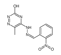 6-methyl-5-[(2E)-2-[(2-nitrophenyl)methylidene]hydrazinyl]-2H-1,2,4-triazin-3-one Structure