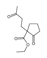 ethyl 2-oxo-1-(3-oxobutyl)cyclopentane-1-carboxylate Structure