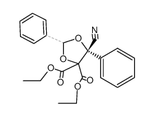 (2S,5R)-5-Cyano-2,5-diphenyl-[1,3]dioxolane-4,4-dicarboxylic acid diethyl ester Structure