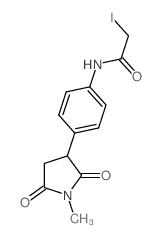 Acetamide,2-iodo-N-[4-(1-methyl-2,5-dioxo-3-pyrrolidinyl)phenyl]- Structure