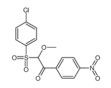 2-(4-chlorophenyl)sulfonyl-2-methoxy-1-(4-nitrophenyl)ethanone结构式