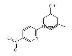 5-methyl-9-(5-nitropyridin-2-yl)-9-azabicyclo[4.3.1]deca-3,7-dien-10-ol结构式