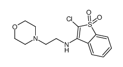 2-chloro-N-(2-morpholin-4-ylethyl)-1,1-dioxo-1-benzothiophen-3-amine结构式