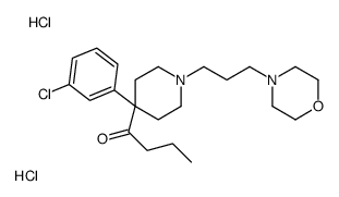 1-[4-(3-chlorophenyl)-1-(3-morpholin-4-ium-4-ylpropyl)piperidin-1-ium-4-yl]butan-1-one,dichloride Structure